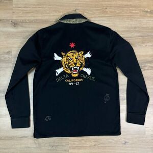 Limited Edition DC Shoe Co Black Button Up Shirt Tiger And Bones Graphic Size M